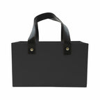 Sacola Rígida c/ Alca de Couro 25cmx15x12,5cm 1pc Preta