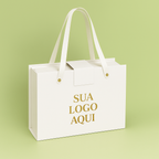 Sacola rígida com fecho magnético e alça