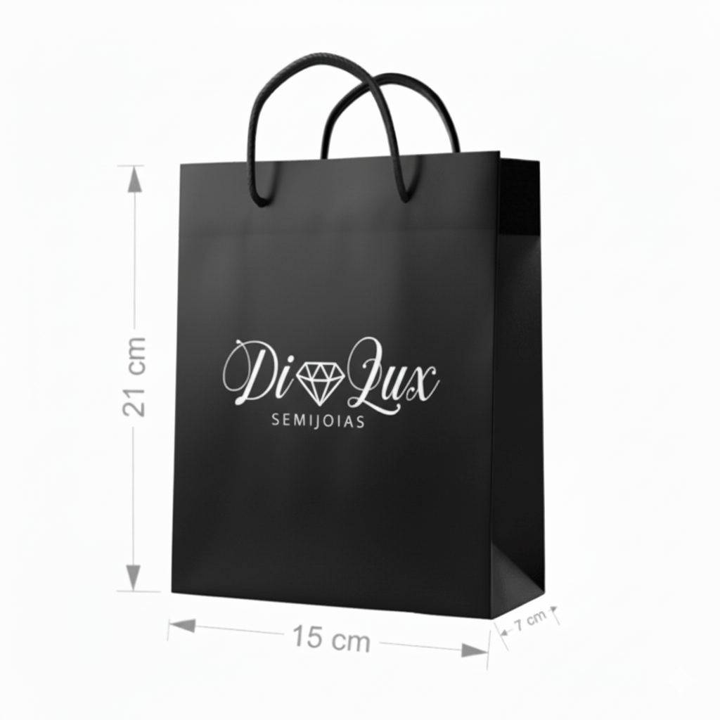 Sacola de Papel Personalizada – 21 x 15 x 7 cm