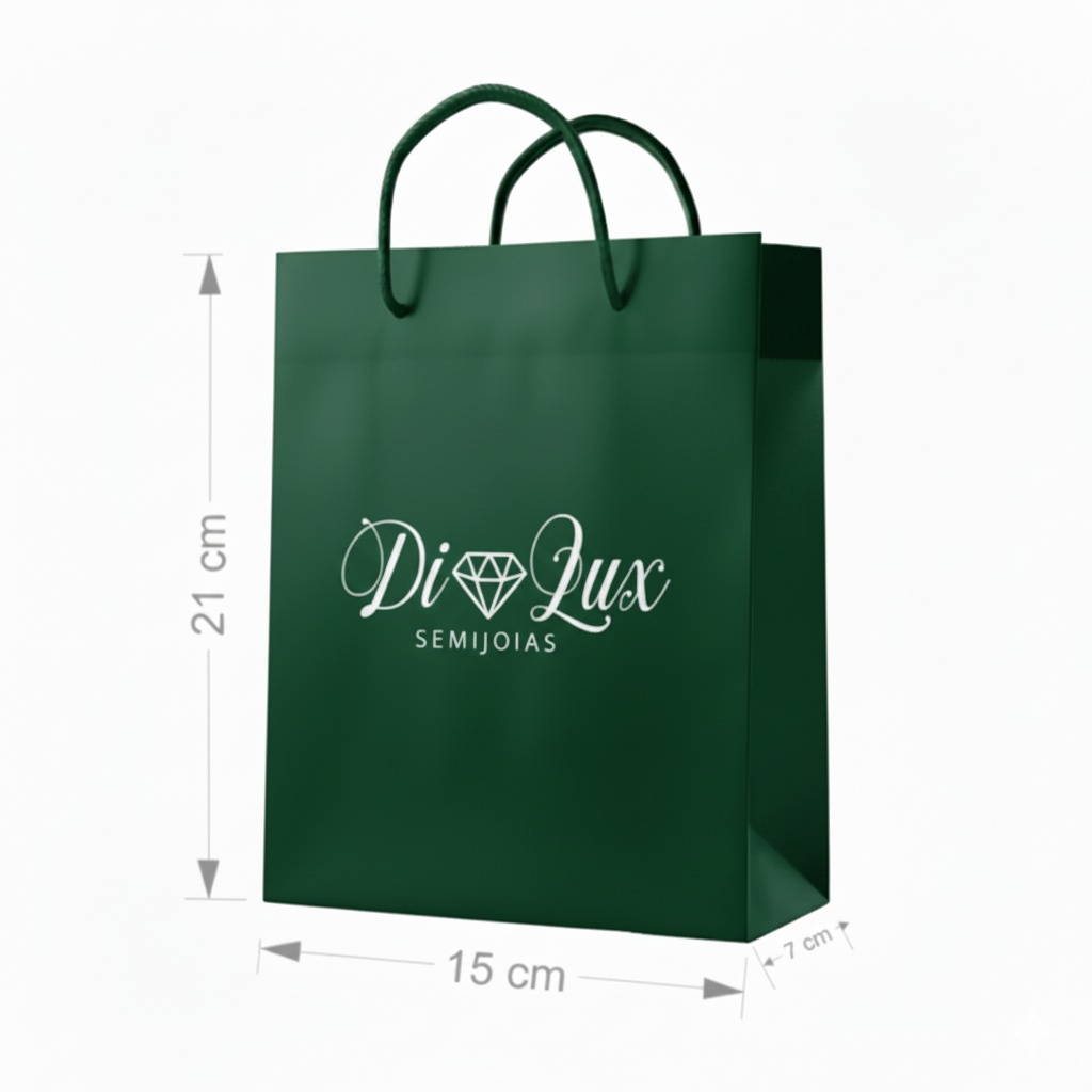 Sacola de Papel Personalizada – 21 x 15 x 7 cm