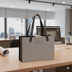 Sacola rígida com fecho magnético e alça