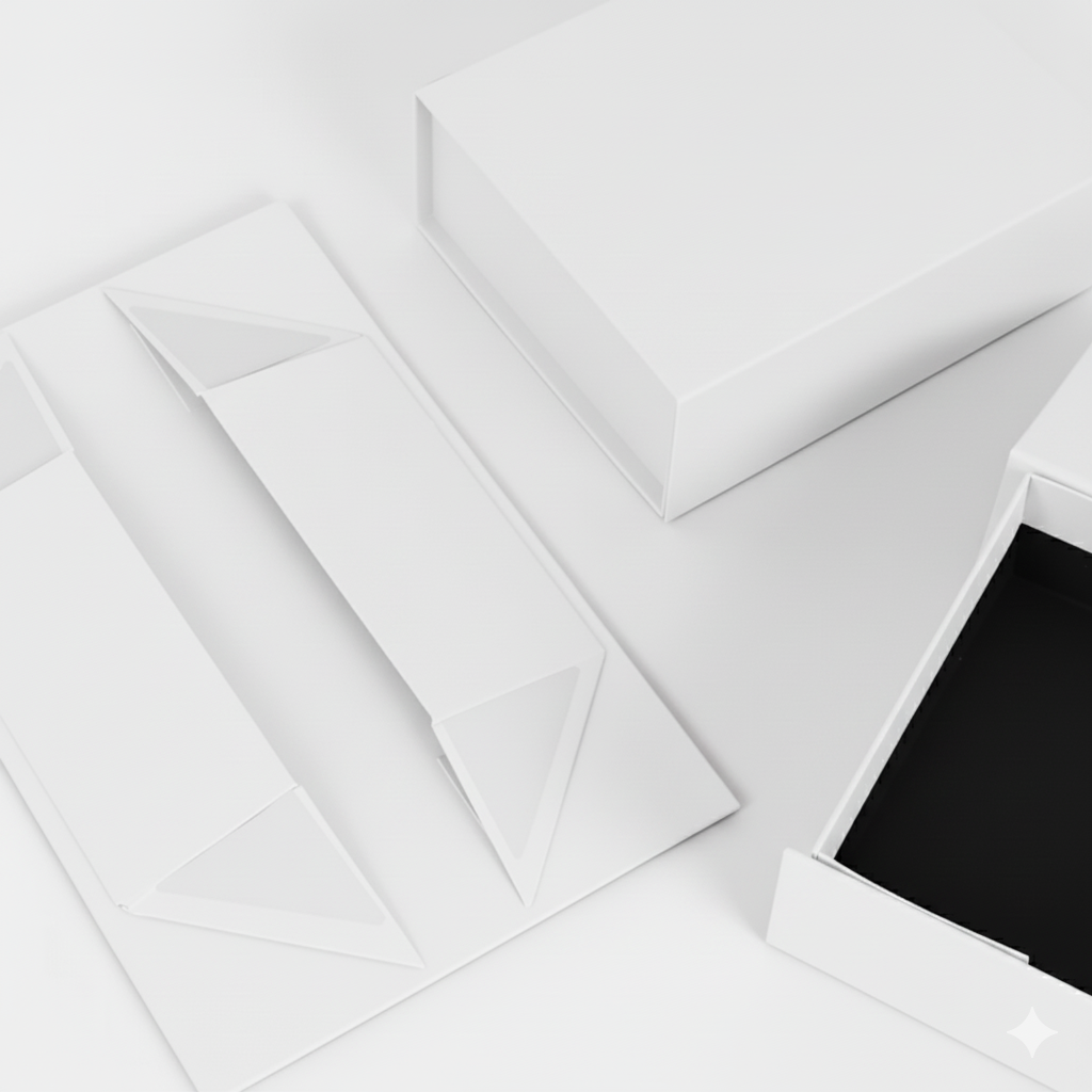 Caixa de Presente Dobrável com Fecho Magnético