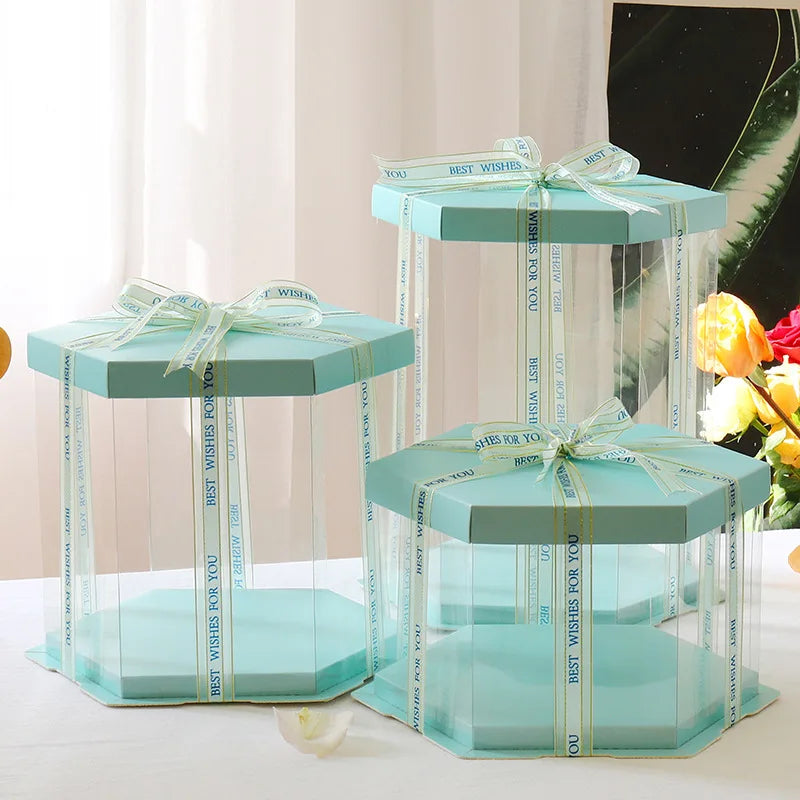 (Caixa de Bolo Transparente)