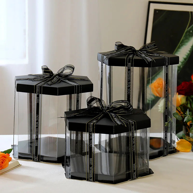 (Caixa de Bolo Transparente)