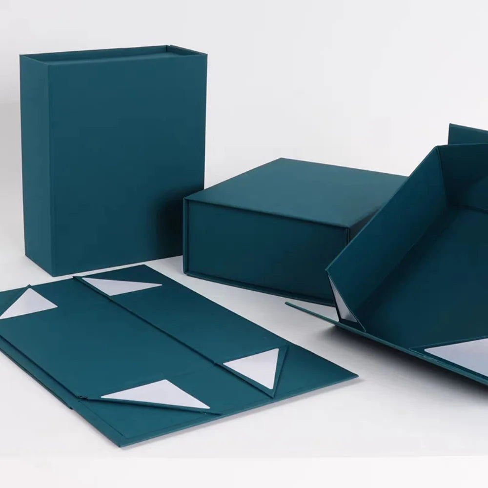 Caixa de Presente Dobrável com Fecho Magnético