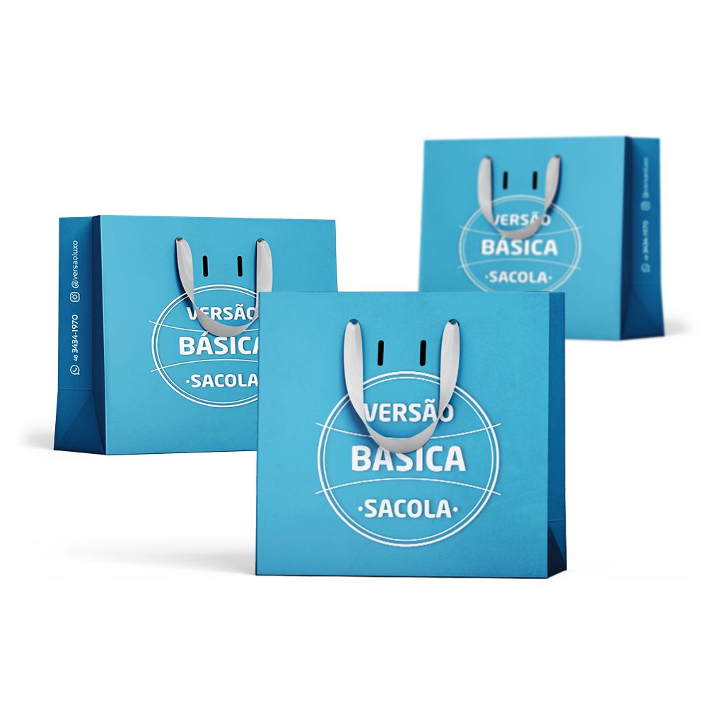 Sacola de Papel - 36,0 x 35,0 x 11,0 cm | Personalizada