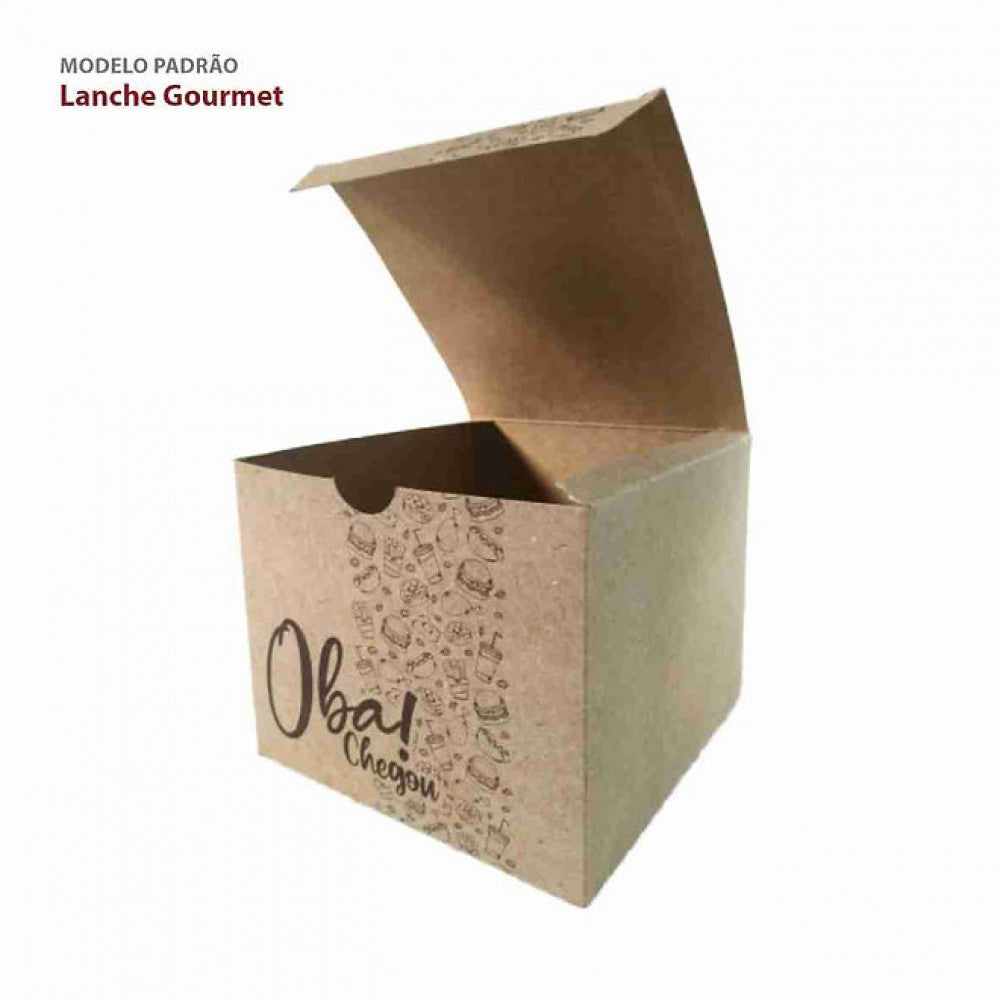 Emabalagem Lanche Hamburguer Gourmet - 100 UNIDADES