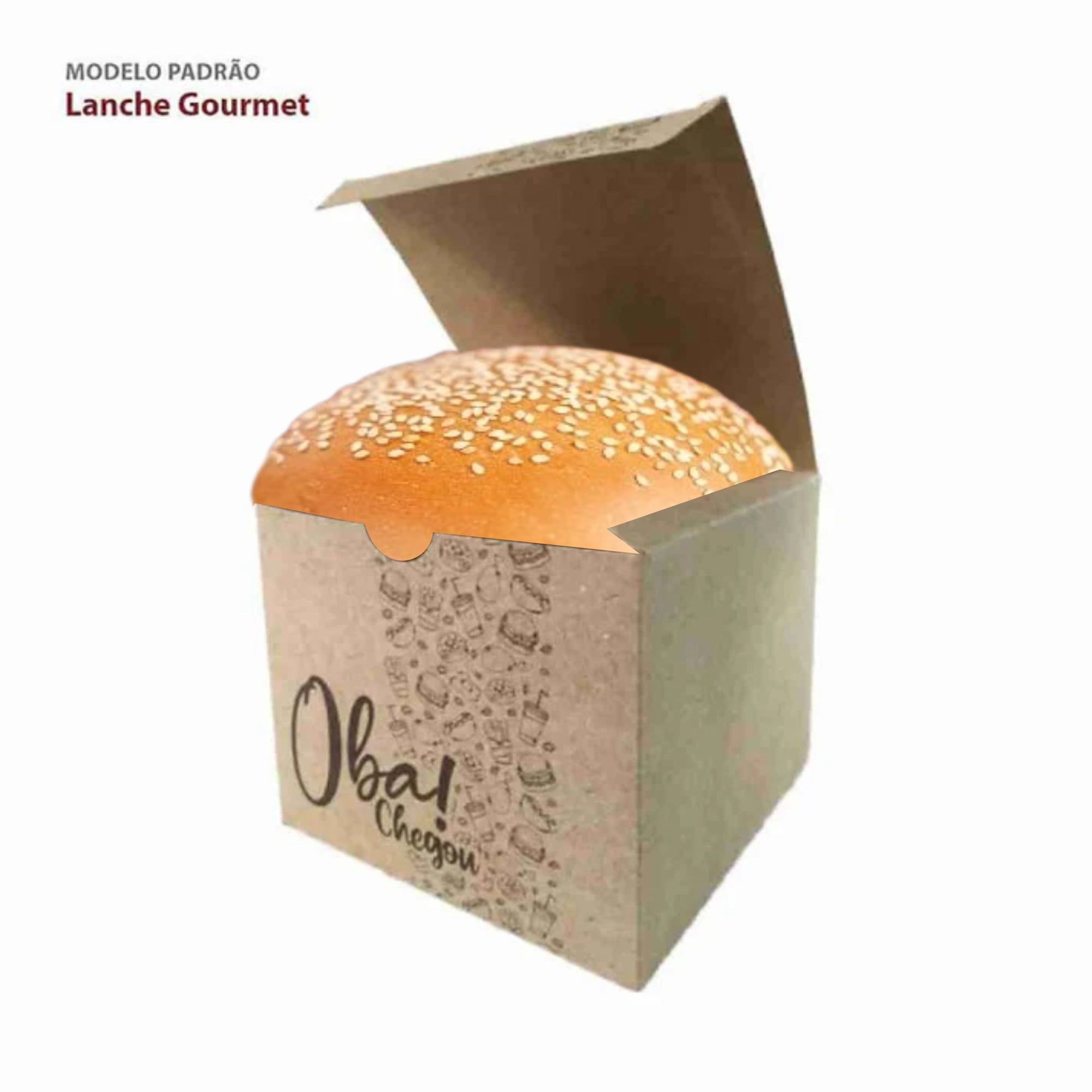 Emabalagem Lanche Hamburguer Gourmet - 100 UNIDADES