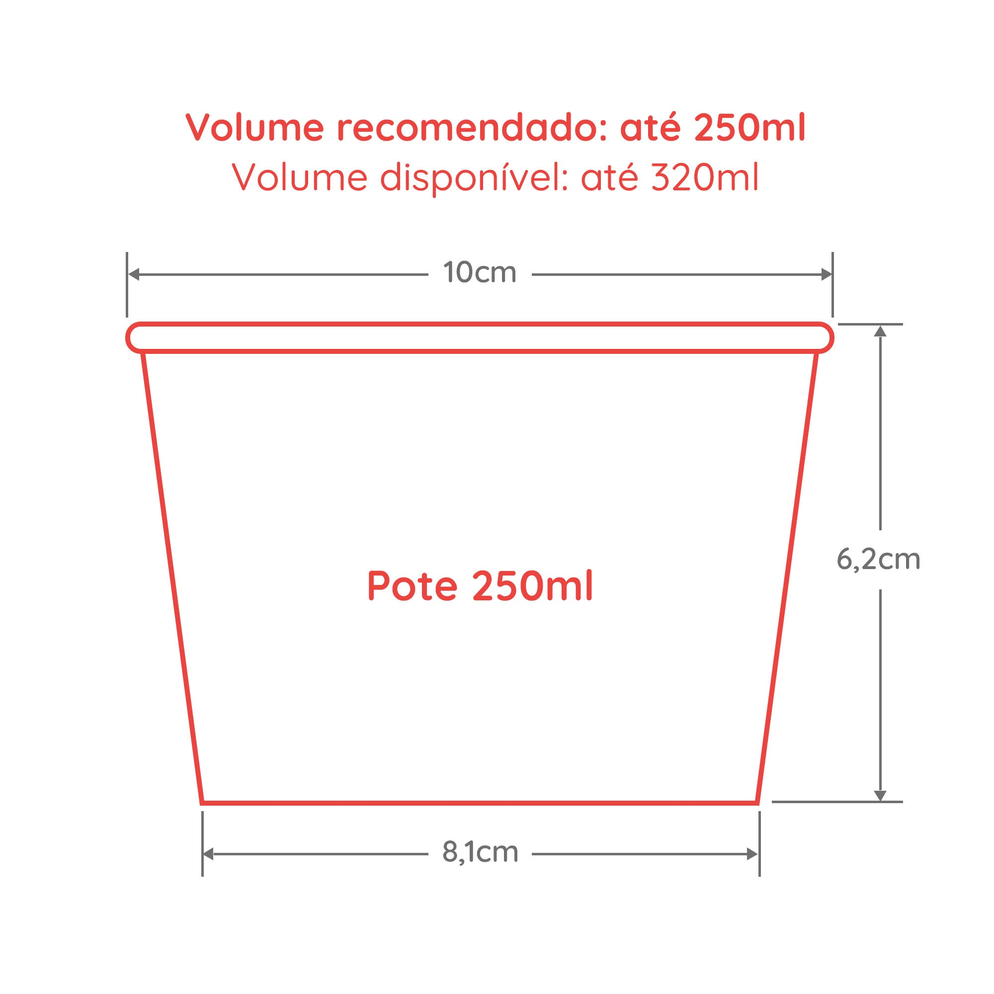Pote de Papel Biodegradável 250ml c/ Tampa - Personalizado