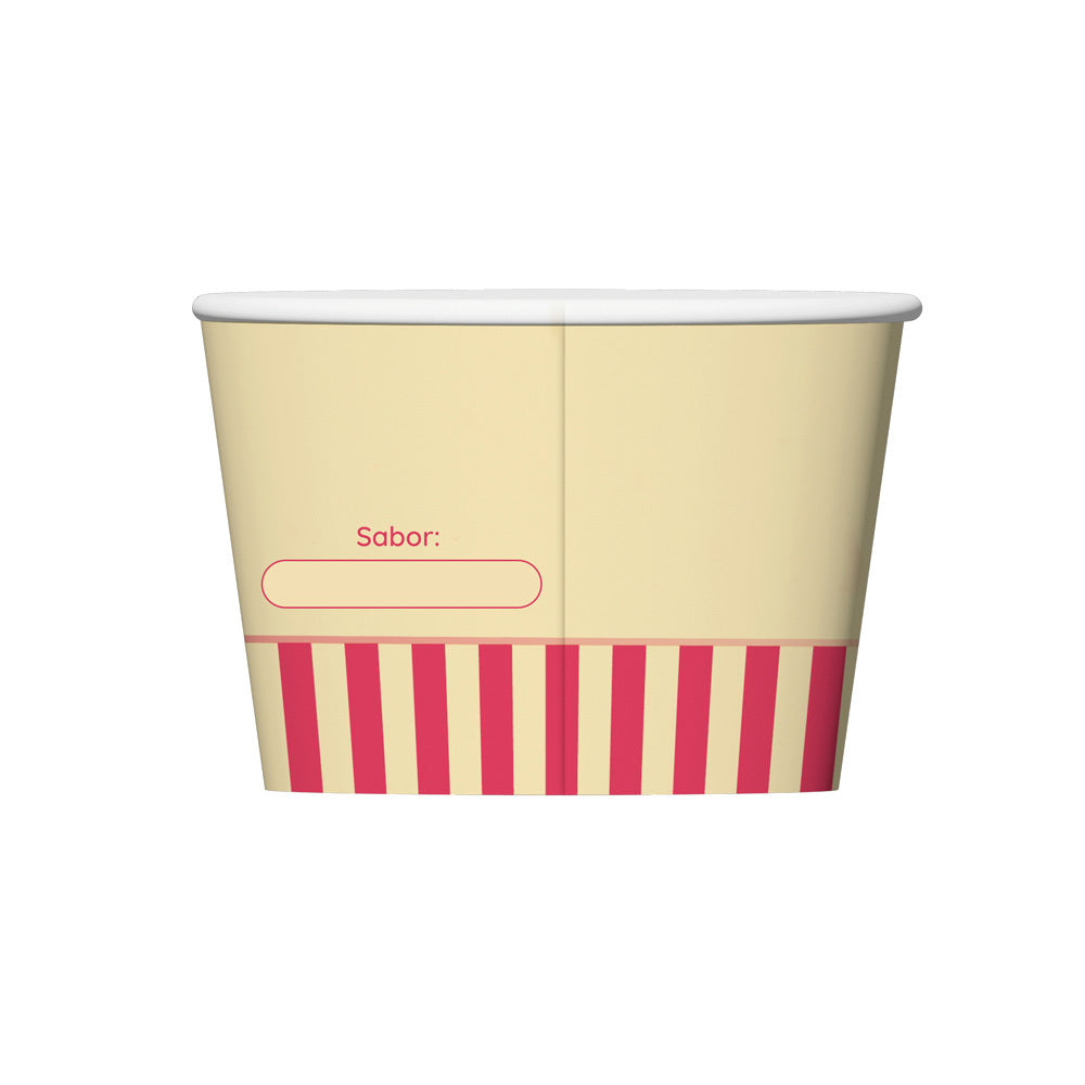 Pote de Papel Biodegradável 250ml c/ Tampa - Personalizado